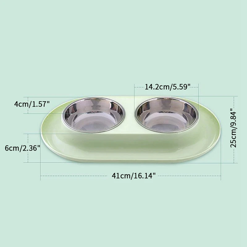 Stainless Steel Pets Dogs Feeders Bowls Double Dogs Cats Feeders Bowls Outdoor Drinking Water Pet Dog Feeders Bowls