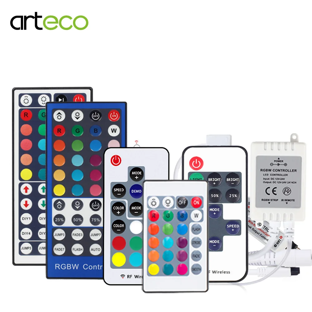 

DC 12V-24V Led Controller Mini 24 Keys 40Keys IR Remote RGB RGBW Controler 11Keys 17 Keys For RGB 3528 5050 3528 2835 Led Strip