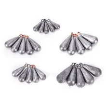 5 шт./упак. 10 г/20 г/30 г/40 г/50 г капли воды весовые весы рыболовное грузило аксессуары