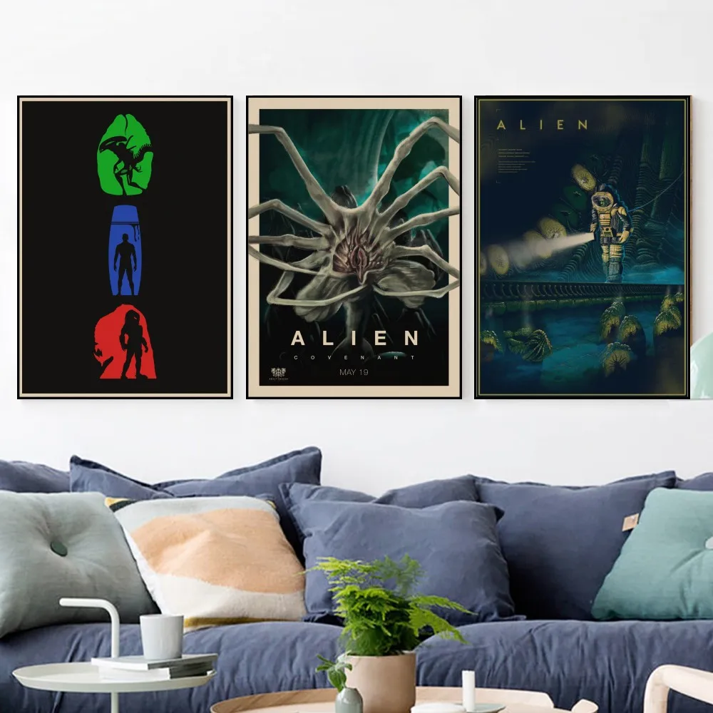 

Alien Posters Movie Wall Stickers Kraft Paper Posters Paper High Definition Clear Image Home Decoration Bedroom Bar Decor A2