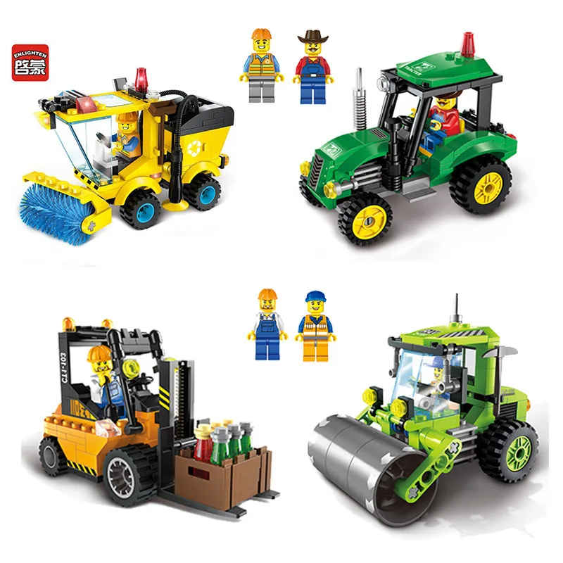 

Hot Selling City Series Single Box Tractor 1102-1103 Children DIY Assembly Compatible Building Block Assembly Children's Toys