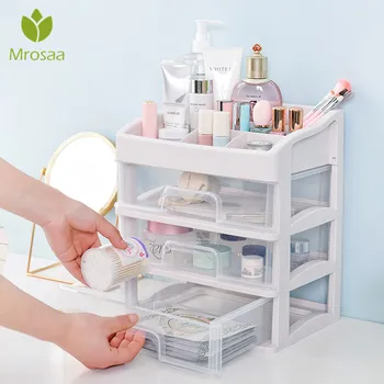

Plastic Cosmetic Drawer Makeup Organizer Makeup Storage Box Container Nail Casket Holder Desktop Sundry Storage Case Bead Tools