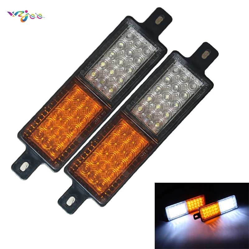 

2pcs Universal Truck Trailer Bull Bar Front Bumper 30 LED Indicator Light Lamp