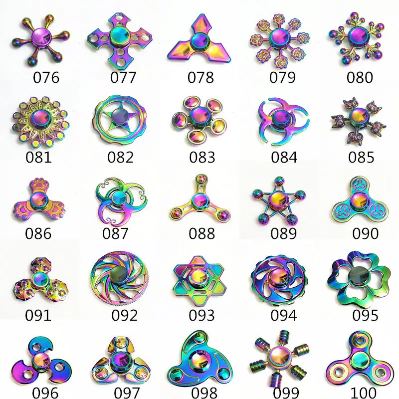 Ручной Спиннер Rainbow Heptagonal ручной из цинкового сплава с металлическим подшипником