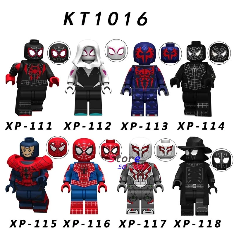 

Single Marvel Super Heroes Venom Spider-Man Into the Spider Man Verse Gwen Noir Figures building blocks toys for children