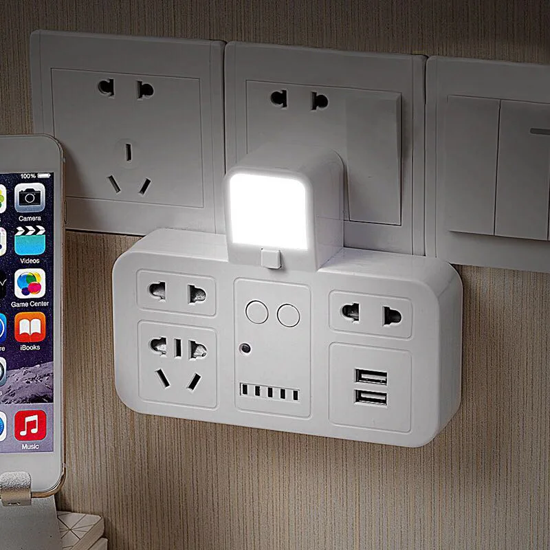 

Wall Mount Charger Outlet With Switcher LED Night Light Smart Timing Power Socket --M25