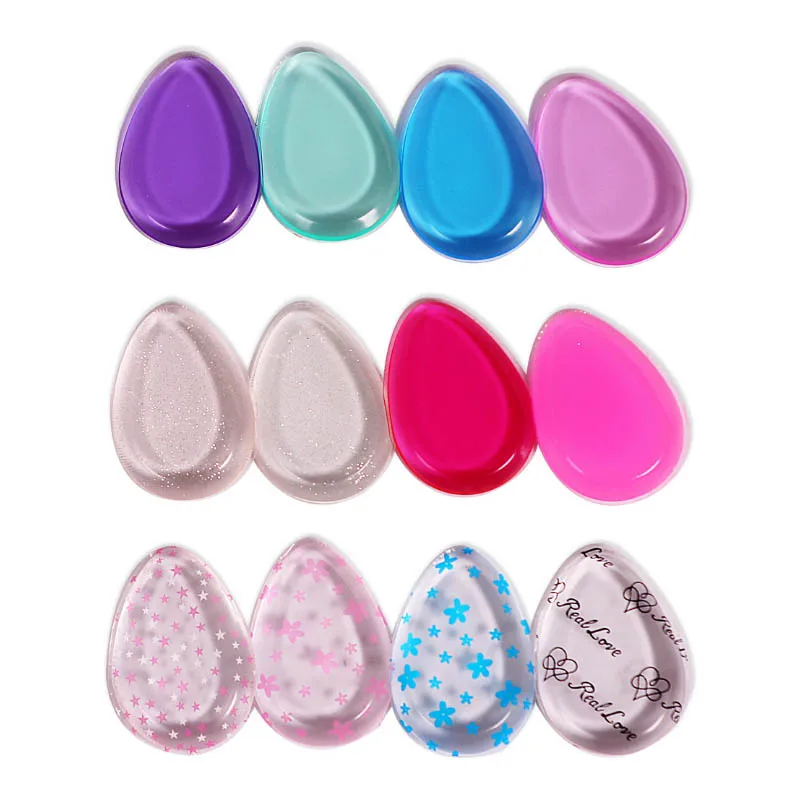 Online Permen Warna Campuran Bentuk Silicone Makeup Spons Gel Foundation Makeup dan Engah BB Kosmetik Kecantikan Alat Blender 50 pcs lot P095