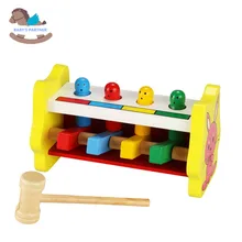 Деревянные ударные игрушки Ударные Игрушки Классическая игра Обучающие Настольные детские развивающие игрушки многоцветный