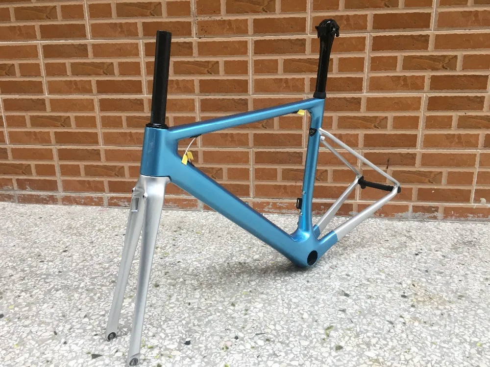 Sale 2019 new color fasterway classic high end direct mount brake design with pu technology metal blue with sliver carbon road frame 3