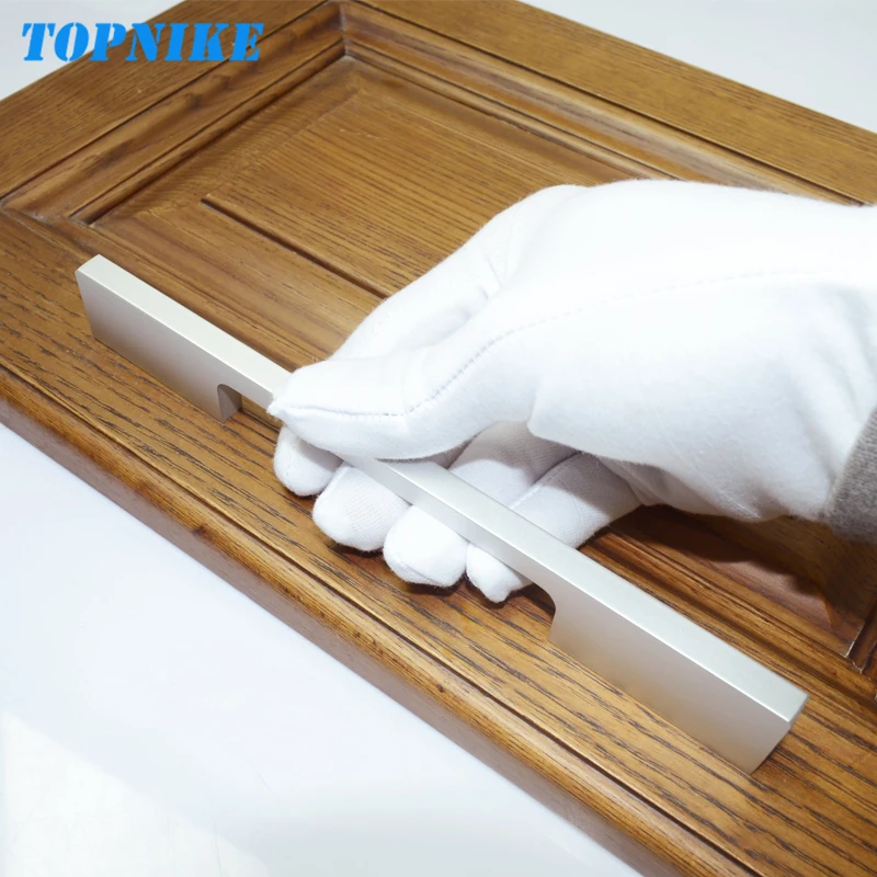 

TOPNIKE Cabinet handles Matte black/Matte silver two color optional European style Kitchen door handle drawer knob Closet door