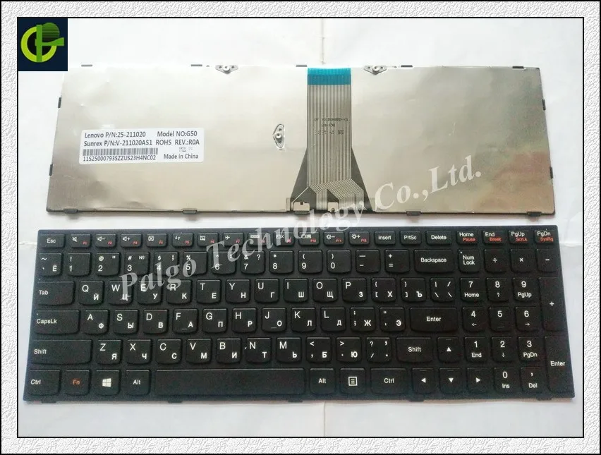 

Russian Keyboard for Lenovo B50 30 40 70 B50-30 Touch B50-45 T6G1 T6G1-RU G50 Black RU