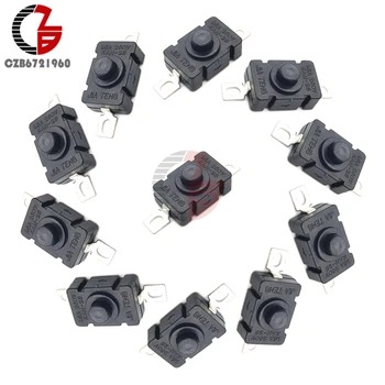 

5Pcs 18x12mm 1.5A 250V AC Self Lock Push Button Switch KAN-28 Flashlight Switch 2P-On-Off Patch Type Control Switch
