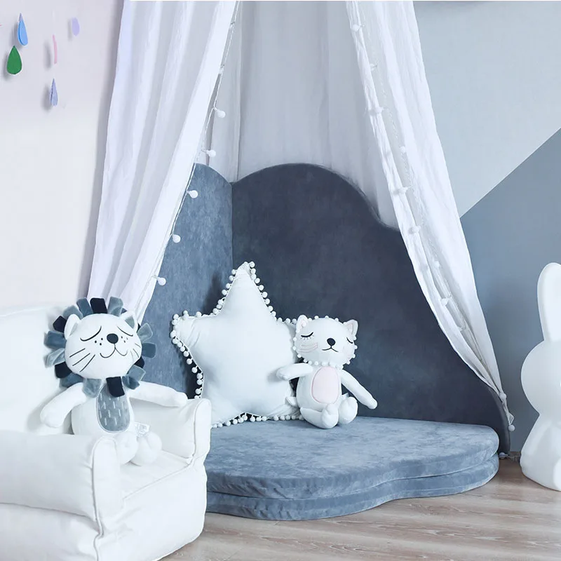 

Ins Nordic Four-leaf Clover Baby Crawling Mat Kids Rug Floor Pad Multi-function Foldable Washable Soft Children's Room Decor