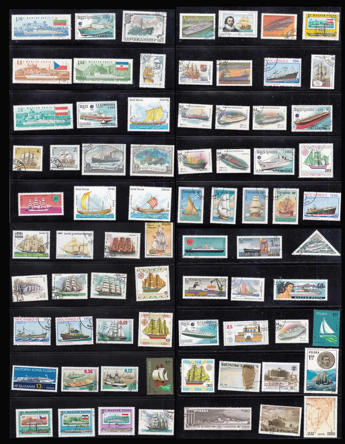 50Pcs/Lot Boat Sail Ship All Different From Many Countries NO Repeat Unused Postage Stamps for Collecting