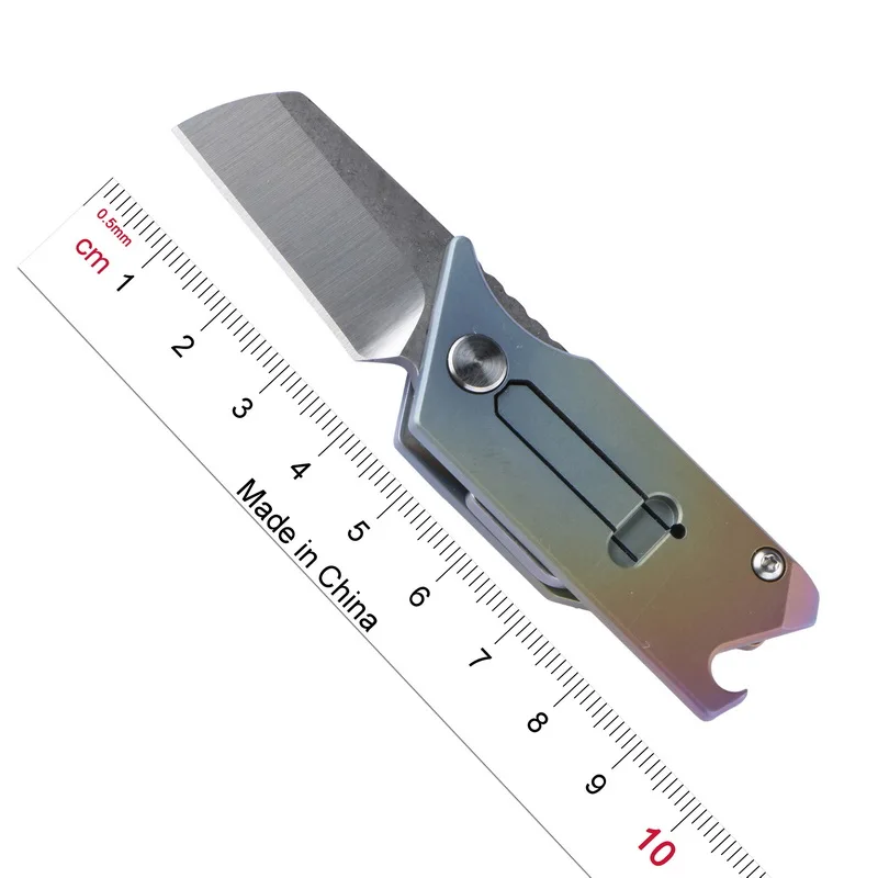 

LOVOCOO T01 440C blade titanium handle folding knife outdoor camping hunting pocket fruit knife EDC tool beer Bottle Openers