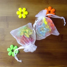 5000 шт 9*12 см белая подарочная Сумка из органзы стенд для ювелирных украшений сумки Сумка на шнурке для браслетов/ожерелье/сумка из пряжи