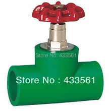 Качественный экологичный PPR шаровой клапан в размере DN20 с красной краской Медной Ручкой для орошения трубы