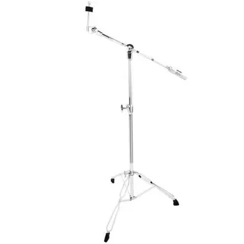 

Newest Super Lightweight Stainless Steel Drum Cymbal Boom Stand Double Braced Legs Percussion Hardware Easy to Carry Silver