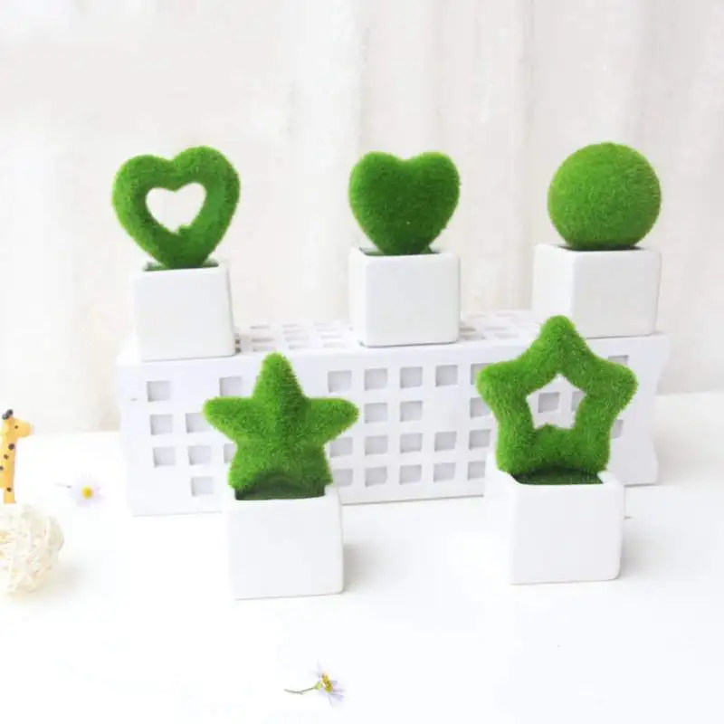 

Artificial Flocking Happiness Simulation Plant Pot Set Garden DIY Home Floral Decoration Wedding Office Garden Decorative Plant