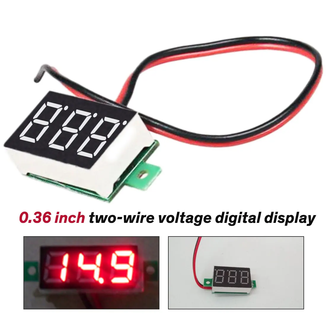 

DC LED Digital Voltmeter 4.5v-30v Voltage Meter Auto Car Mobile Power Voltage Tester Detector