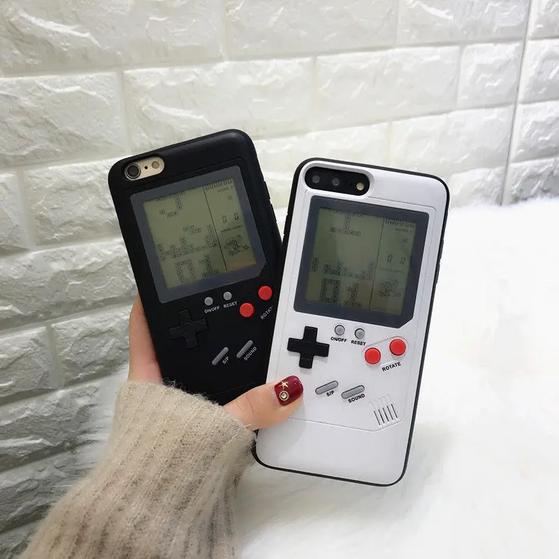 AU Ретро настоящая игровая консоль Play Gameboy Tetris чехол для телефона для iPhone 6S 7 8 Plus Чехлы для мобильных телефонов