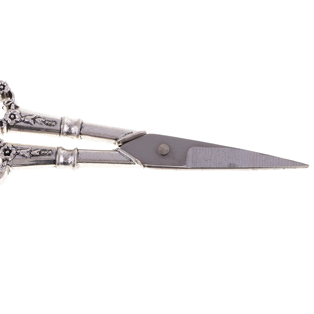 6pcs European Vintage Silver Embroidery Sewing Scissors Thimble Needle Case