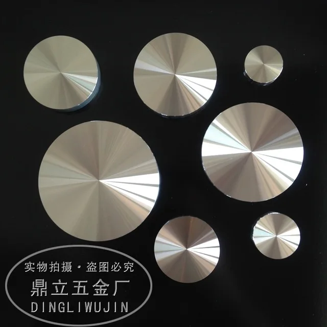 

UNILOCKS diameter 50MM*8MM diameter aluminum pie cake decoration cabinet screw holes foot glass table accessories aluminum pie