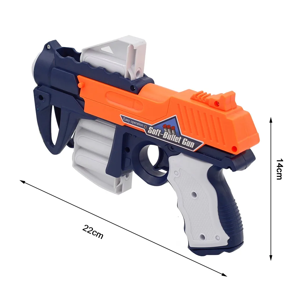 6 снимков ручной мягкий пулевой пистолет костюм для Nerf пули длинный диапазон игрушечный пистолет Дартс бластер игрушки для детей хорошая игрушка на открытом воздухе