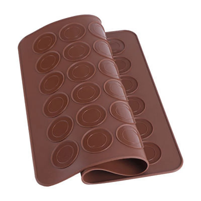 

1PCS 30 cavity Silicone Pastry Random Clour Cake Macaron Macaroon Oven Baking Mould Sheet Mat Tool