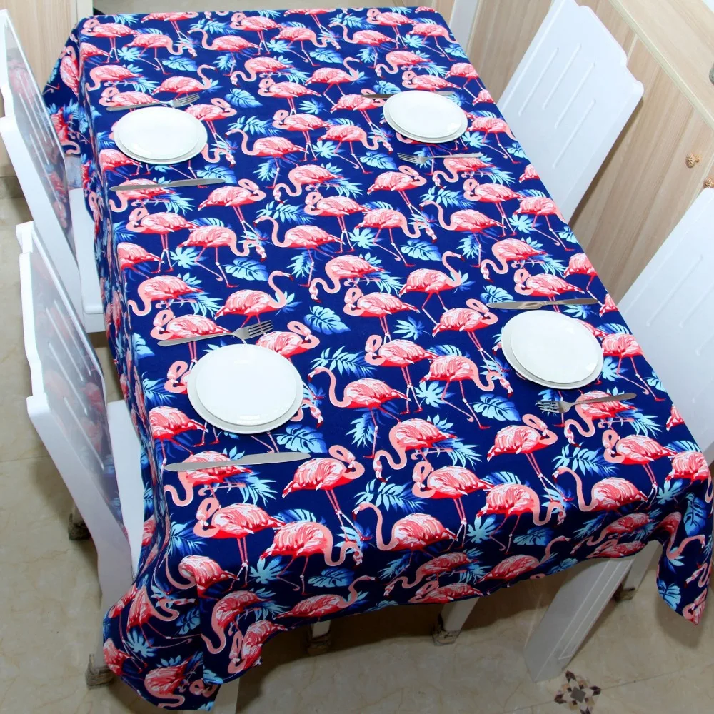 

Modern Style Flamingo Printed decoration Table Cloth For Home Dinner Table Cover Manteles Para Mesa Rectangulares En Tela