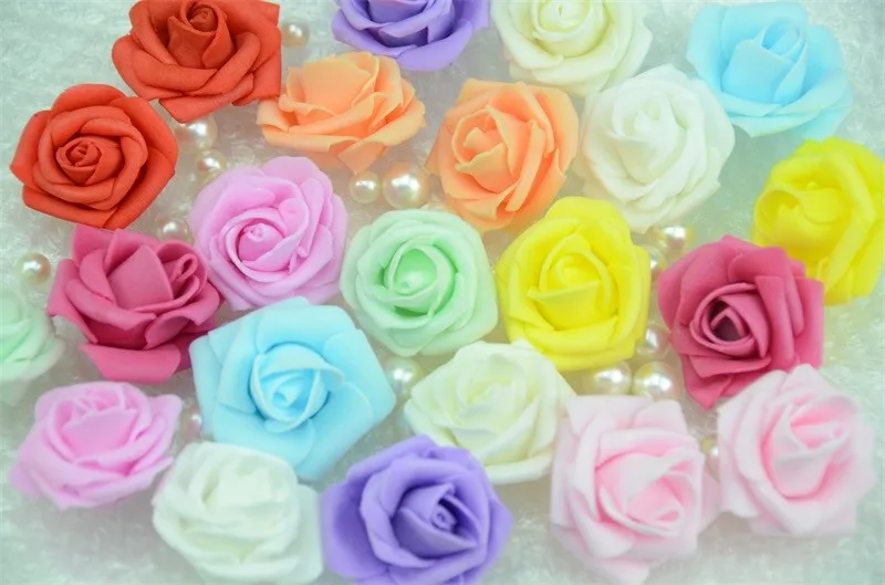 20PCS/Lot  PE Foam Rose Flower Head Artificial Rose Flowers Handmade DIY Wedding Home Decoration Festive & Party Supplies