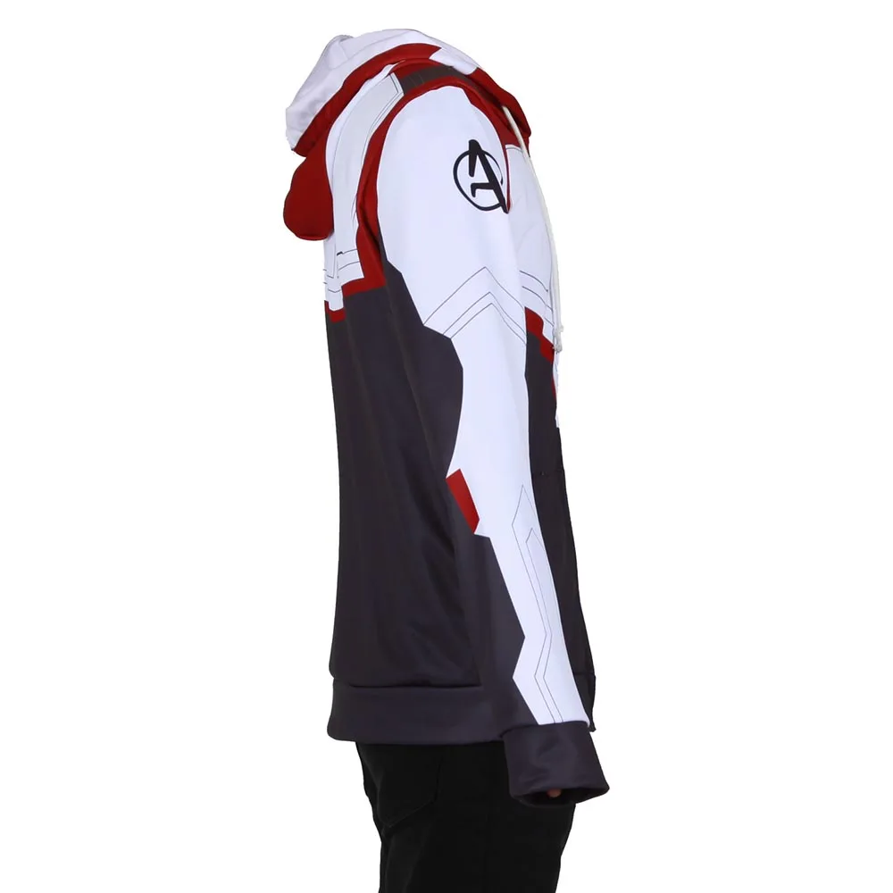 Avengers Endgame Jacket Quantum Realm Suit Inspired Lightweight Zip-up Hoodie Superhero Cosplay Costume for Adult Kids