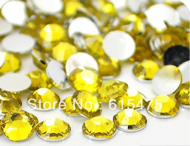 

6mm Citrine Color SS30 crystal Resin rhinestones flatback,Free Shipping 10,000pcs/bag