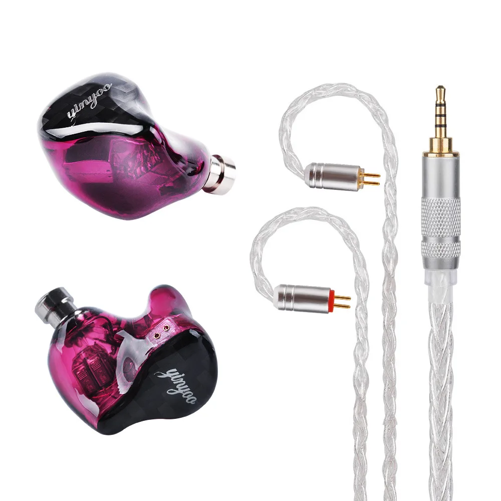 HQ8 8BA in Ear Earphone MMCX 2 Pin Balanced Armature Headset Earbuds 3