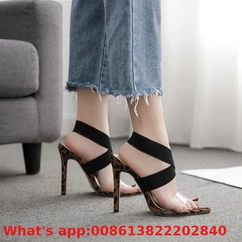 

High With Cross Tie With Pointed Elastic Elastic Band Cross Set Foot Sexy High Heel Sandals