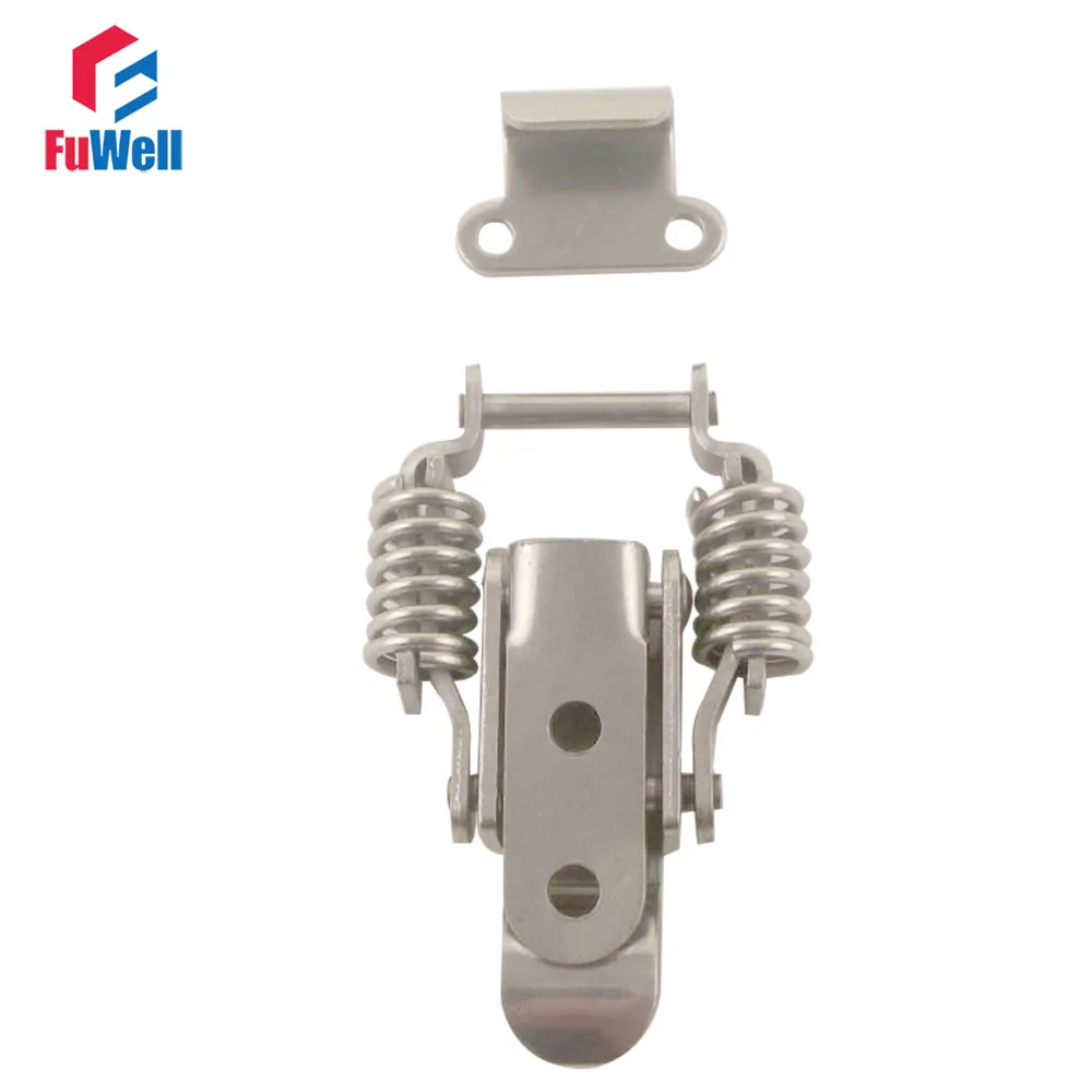 4pcs R108 Stainless Steel Spring Loaded Box Buckle Toggle Latch Catch Hasps