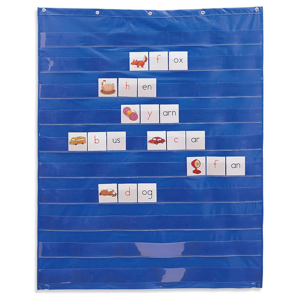 10 Giant Standard Insert Card Home Scheduling Easy Mounting Transparent Pocket Chart Classroom Teaching Learning Resources