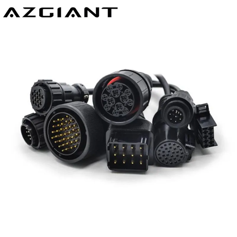 AZGIANT Автомобильный сканер полный набор 8 грузовых кабелей OBD2 диагностическая