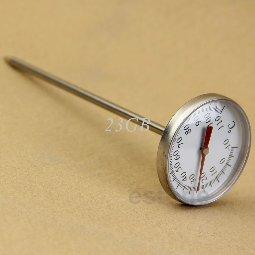 

Safe Stainless Steel Sensor Cooking Milk Food Coffee Thermometer with Large Dial M02