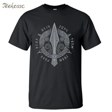 Camiseta de Odin Vikings para hombre, camiseta escandinava de runas Valhalla para hombre, camisetas de verano 2018, ropa informal de moda, camiseta de TV Show para Fans