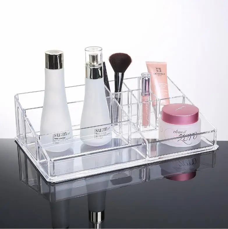 

Multi-plaid Nail Art Tool Nails Polish Desktop Storage Box Transparent Creative Acrylic Lipstick Jewelry Storage Box Set