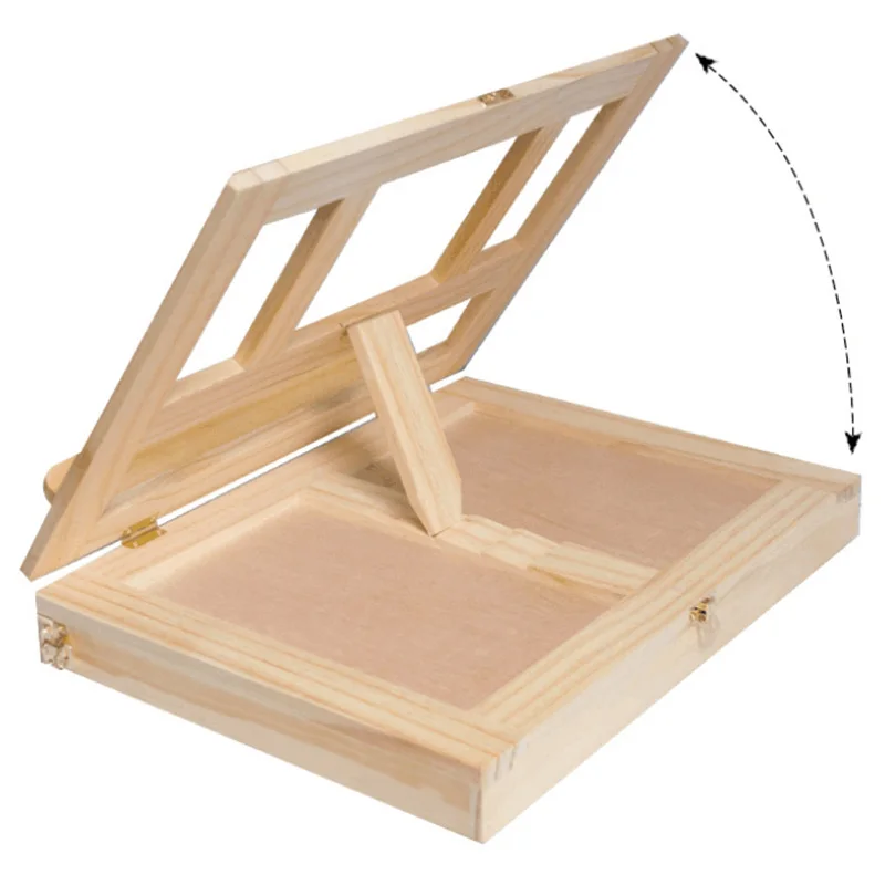 Tanie Wielofunkcyjne malowanie sztalugi artysta biurko sztalugi przenośne miniaturowe lampka na biurko waga składana sztaluga do przechowywania lub podczas podróży