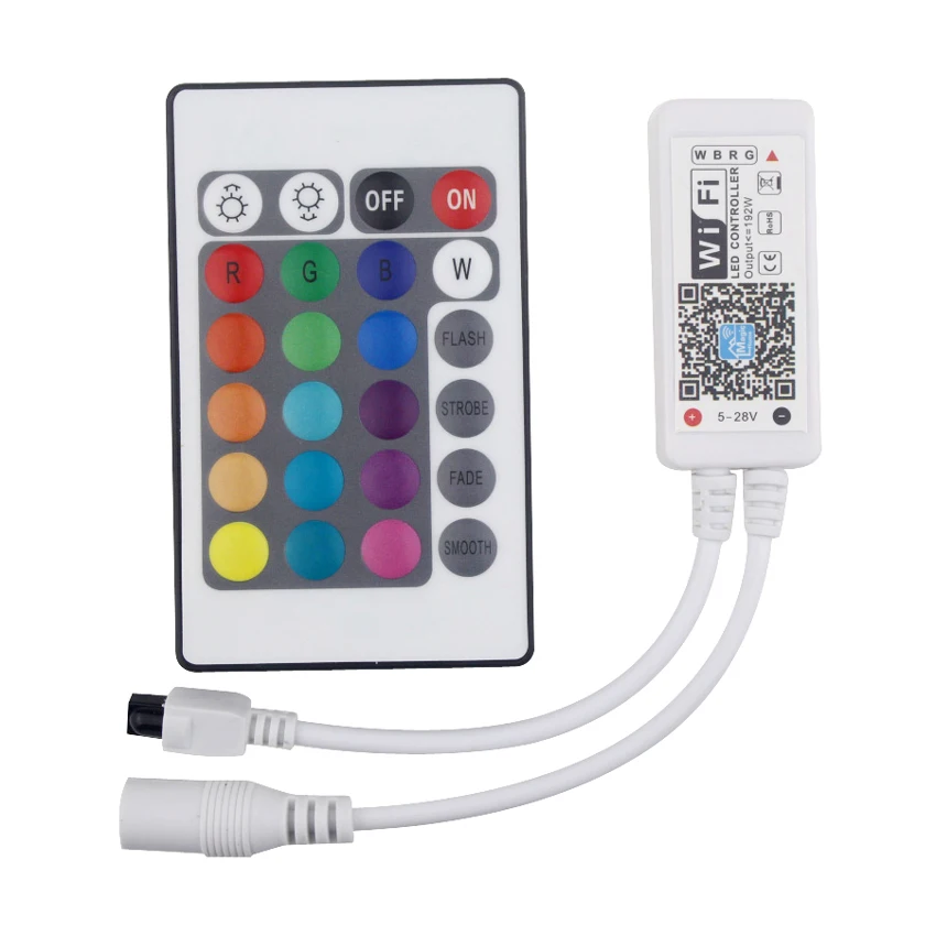 Magic Home Mini RGBW Wifi Led контроллер DC12V IR 24key пульт дистанционного управления