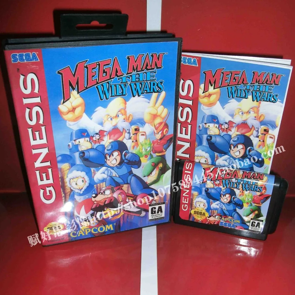 

Megaman The Wily Wars With Box And Manual 16bit MD Game Card For Sega Mega Drive /Genesis