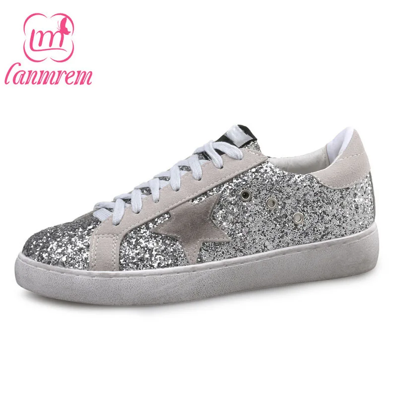 

[LANMREM] 2017 Korean Autumn fashion new pattern splice color round toe lace-up casual flat shoes women V845