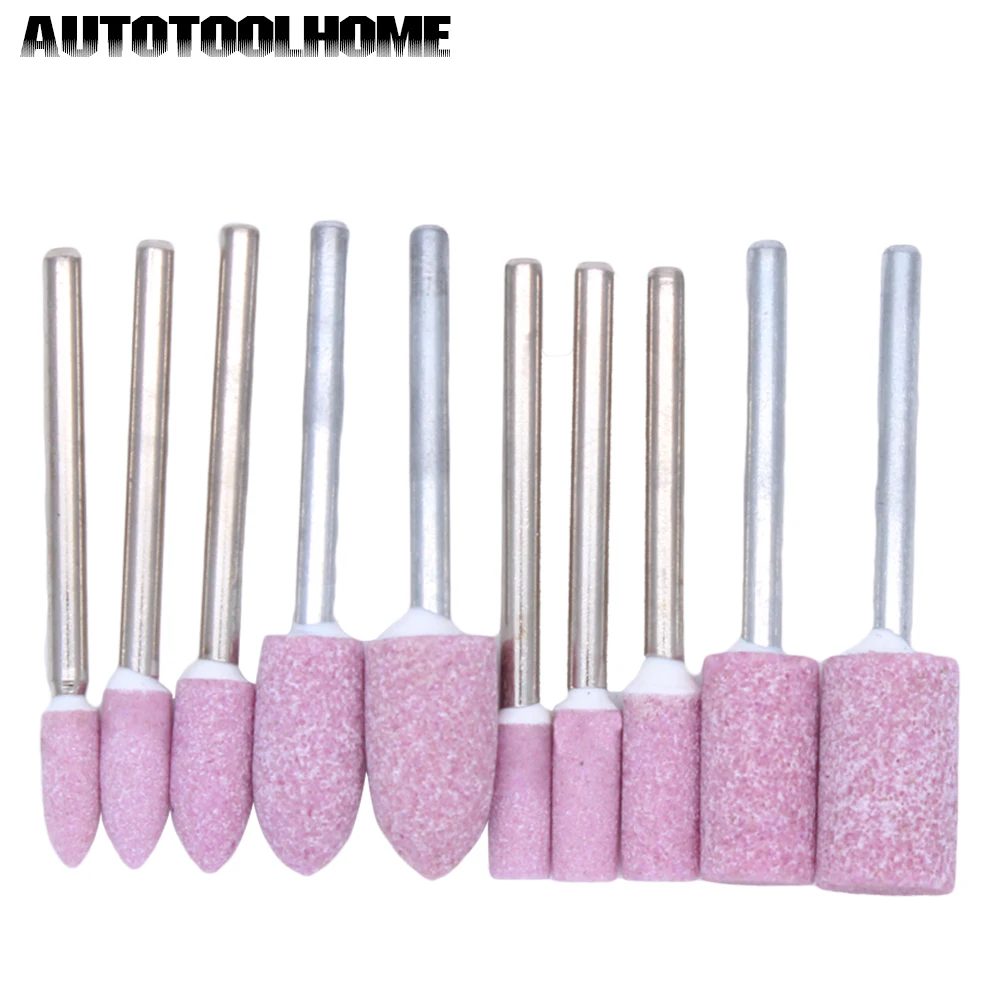 AUTOTOOLHOME 10 шт. абразивный монтажный камень цилиндрический для Dremel 3000 4000