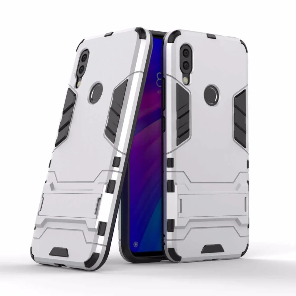 

For Redmi 7 Note 7 Pro Case Luxury Armor Soft Shockproof Cover For XiaoMi 9 SE Mi9 SE Redmi 7 Hybrid Hard stand Back Case Cover