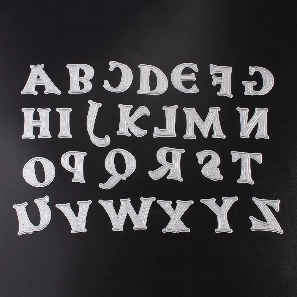 

26 Capital Alphabet Letter Metal Cutting dies Steel Stencils Scrapbooking Embossing Craft Dies Cut DIY Cards Template Cutter New