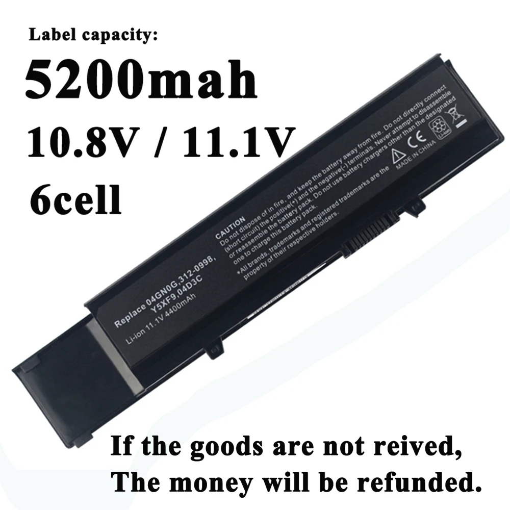 Аккумулятор для ноутбука Dell Vostro 3400 3500 3700 V3400 V3500 4JK6R Y5XF9 TY3P4 CWX2D 7FJ92 TXWRR 04GN0G CYDWV 312-0998 P09S