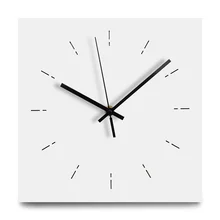 Креативные деревянные подвесные настенные часы из МДФ, простые современные модные тихие европейские кварцевые часы, большие квадратные настенные часы для гостиной, Декор